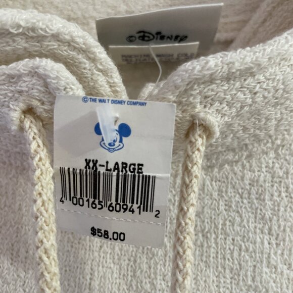 Vintage Walt Disney World Terry Sweatshirt Unisex Size 2XL Cream Embroidered NWT - Picture 3 of 10